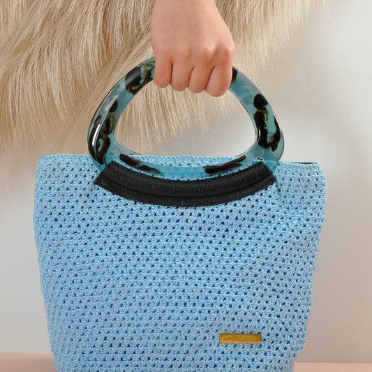 Bolsos Crochet Delux Light Blue - Ana Lince Accesorios - Accesorios para Mujer - Atemporales & Sostenibles