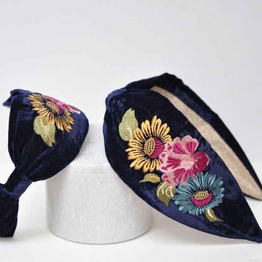 Diadema Velvet Vintage Floral - Ana Lince Accesorios - Accesorios para Mujer - Atemporales & Sostenibles